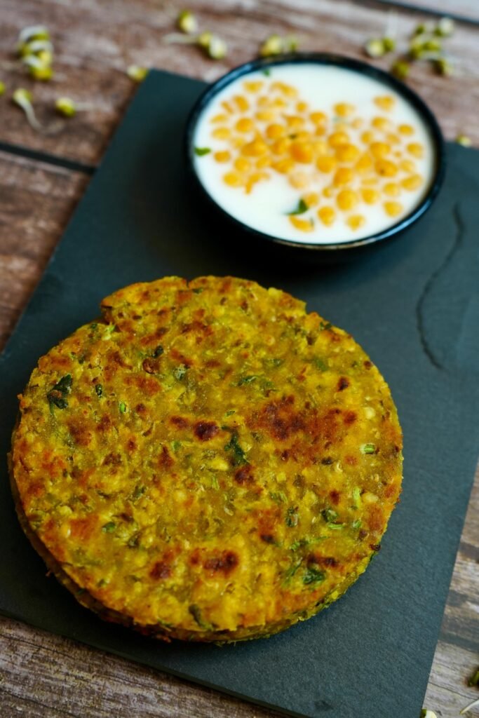 Sprouted Moong Paratha - Meghna Food Magic