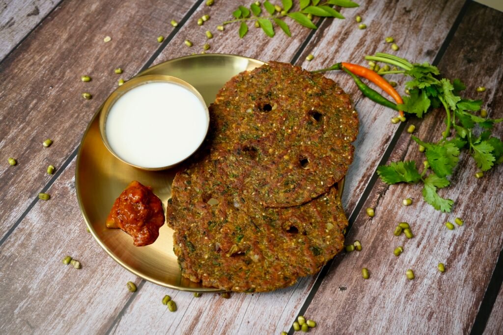 Moong Millet Thalipith - Meghna Food Magic