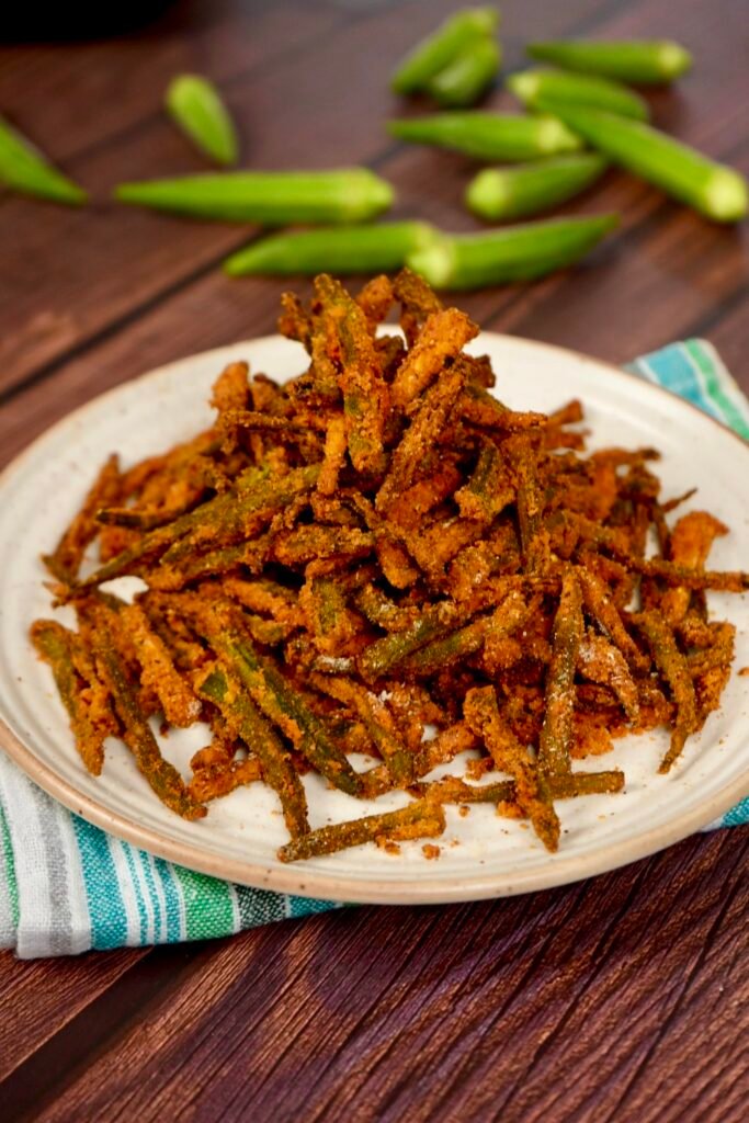 Kurkuri Bhindi In Air Fryer - Meghna Food Magic