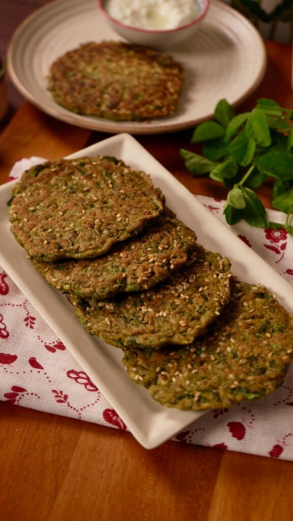 Bajra Methi Pancakes - Meghna Food Magic