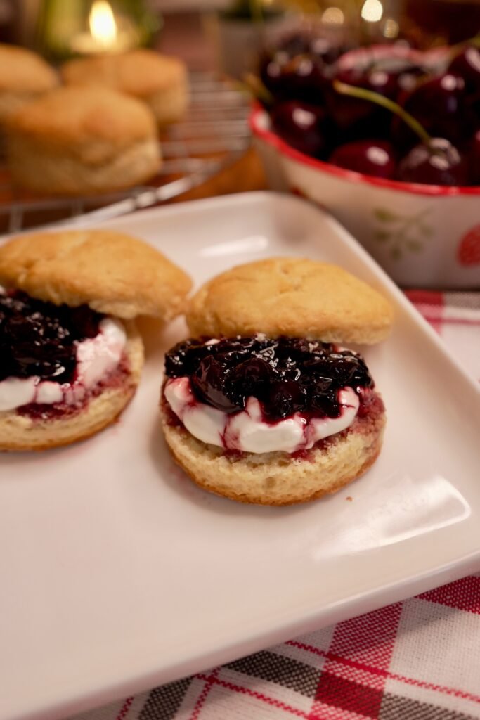 Cherry Jaggery Jam With Baked Scones - Meghna Food Magic
