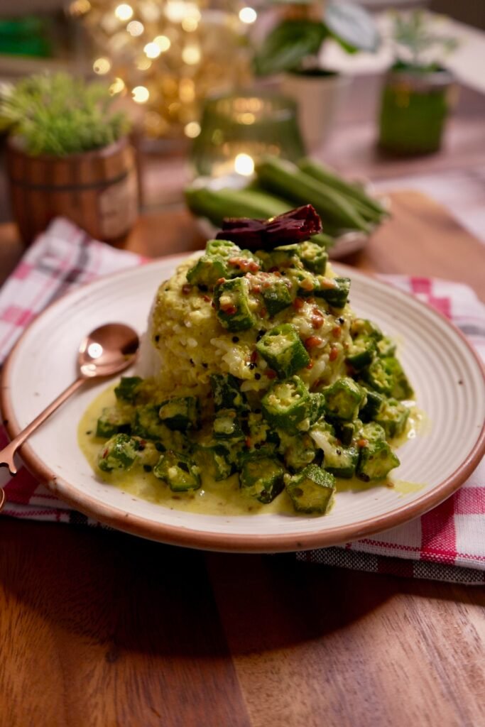 Bhindi Pachadi - Meghna Food Magic