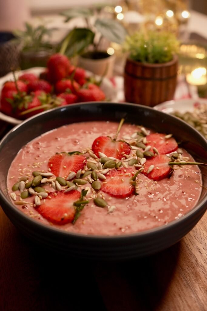 Strawberry Smoothie Bowl - Meghna Food Magic
