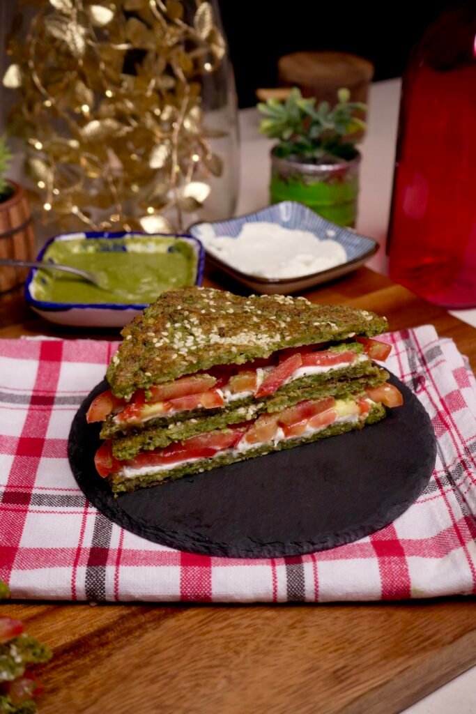 Sprouted Moong Tomato Sandwich - Meghna Food Magic