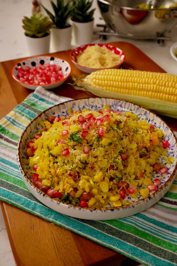 Sweet Corn Poha - Meghna Food Magic
