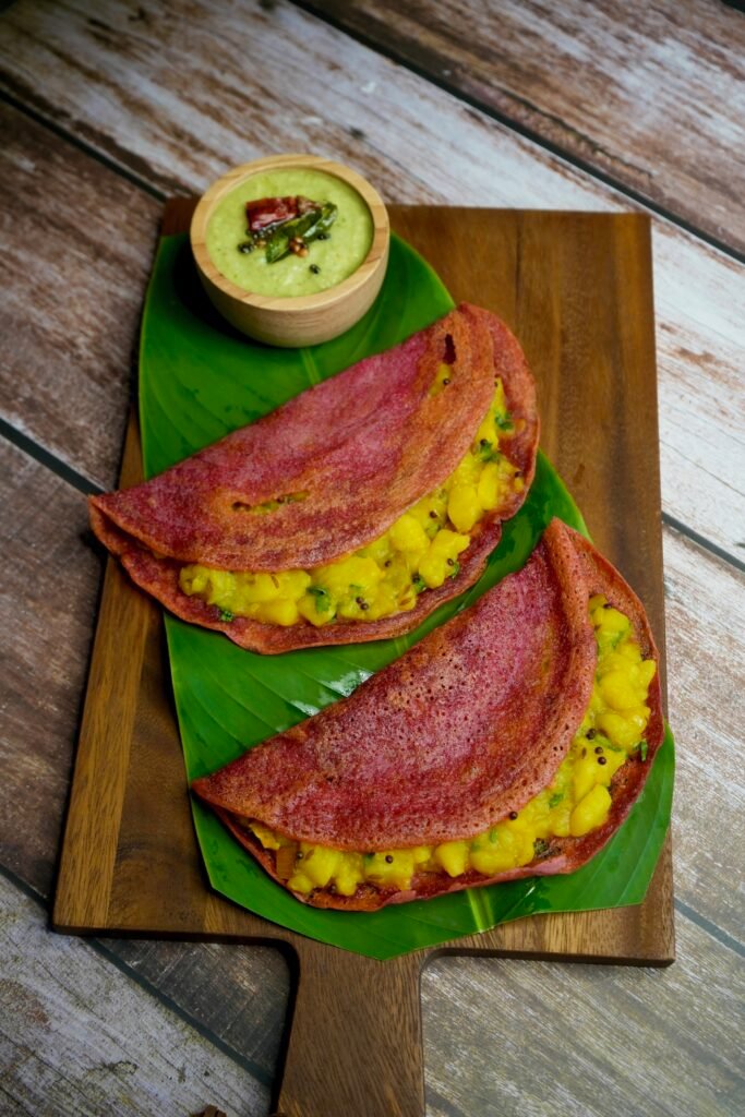 Instant Beetroot Oats Dosa - Meghna Food Magic