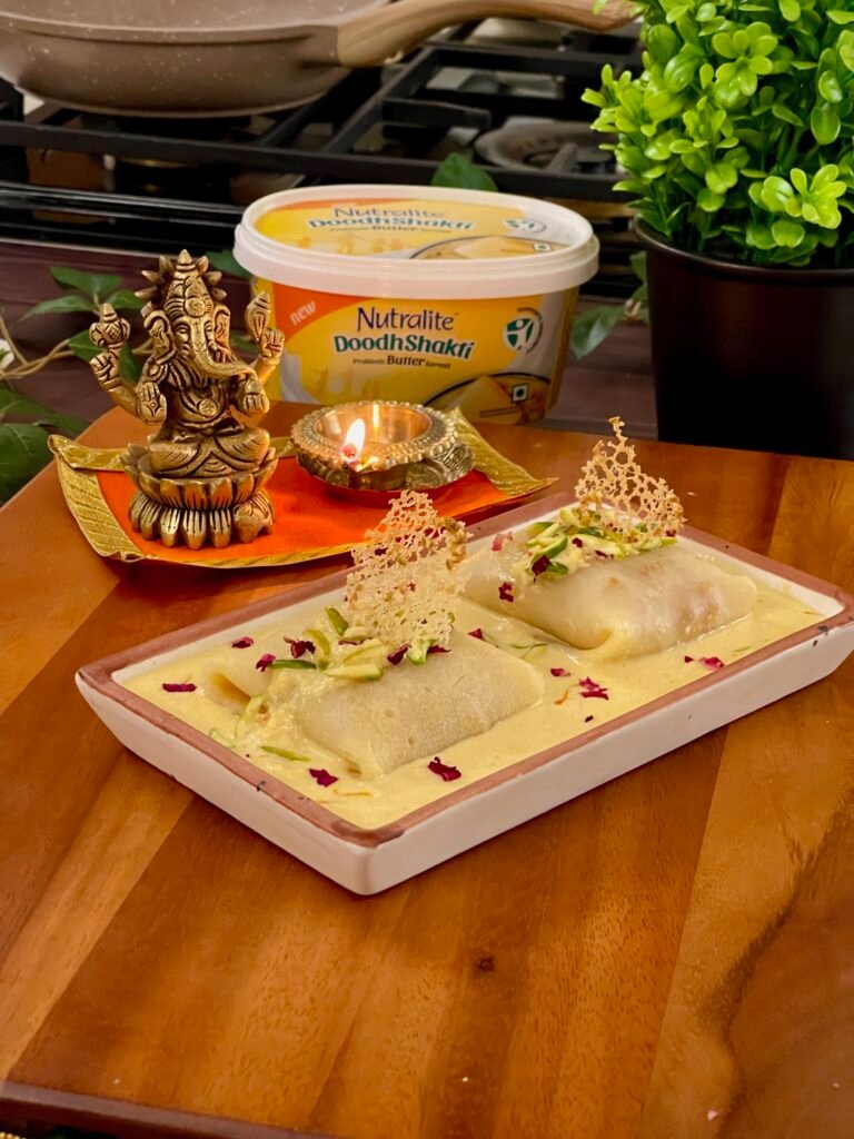 Modak Crepe With Rabdi - Meghna Food Magic