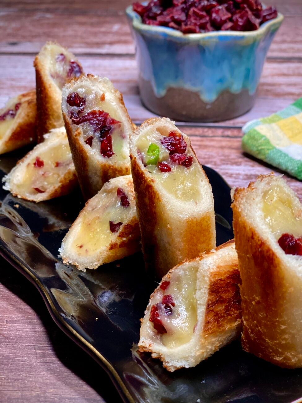 Chessy Cranberry Bread Sticks