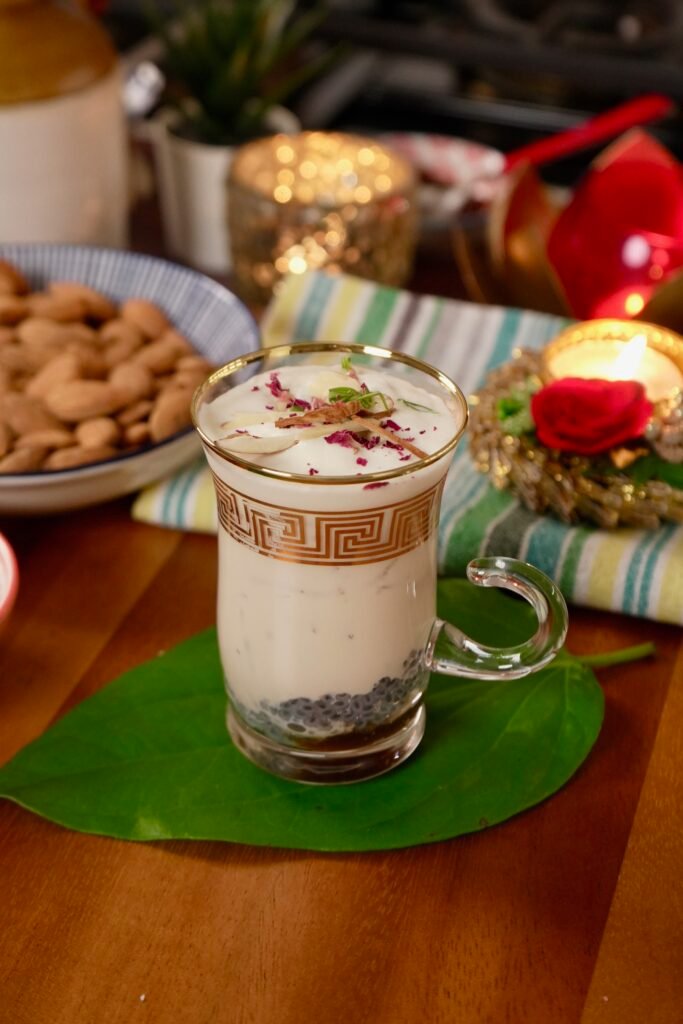 Almond Gulkand Falooda - Meghna Food Magic