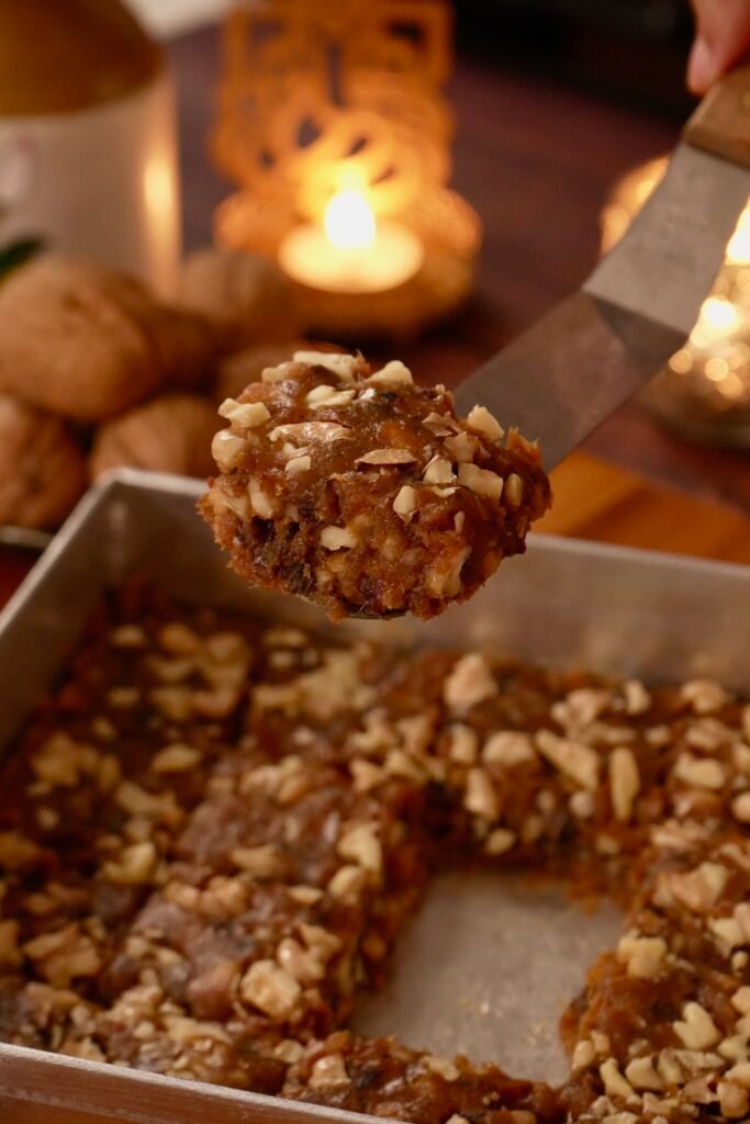 No Added Sugar Walnut Dates Barfi | Meghna's Food Magic