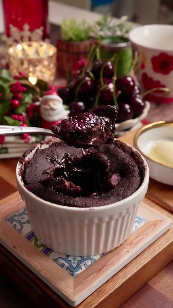 Cherry Choco Lava Cake - Meghna Food Magic