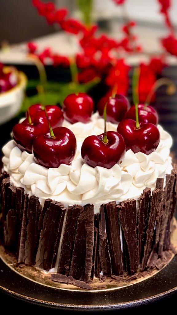 Eggless Black Forest Cake - Meghna Food Magic