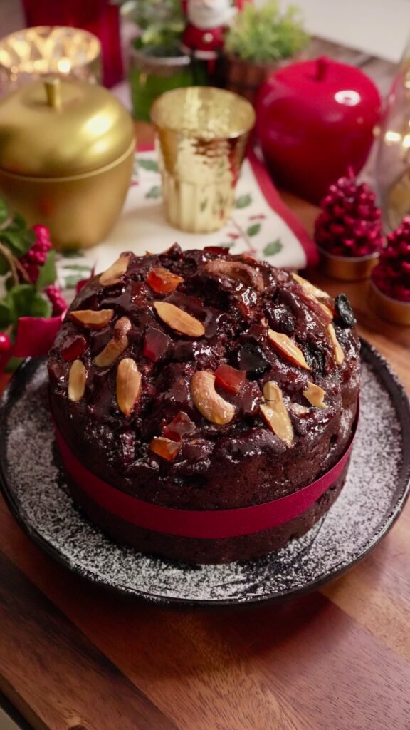 No Alcohol No Maida Christmas Cake - Meghna Food Magic
