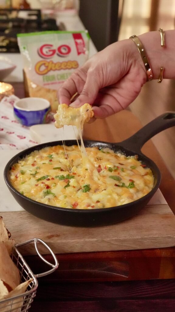 Corn Cheese Sizzling Dip Recipe | Meghna's Food Magic