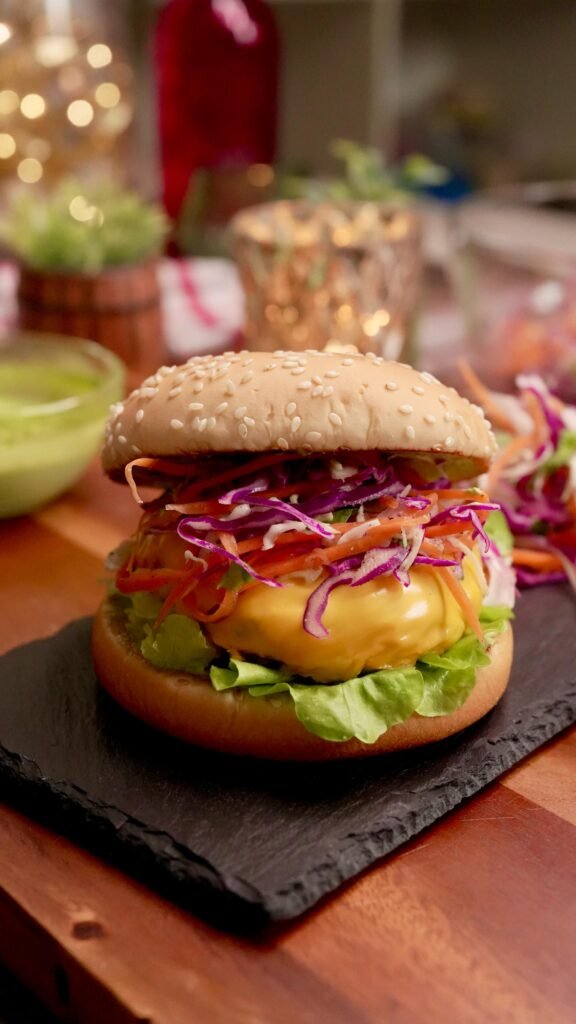 Paneer Tikka Burger - Meghna Food Magic