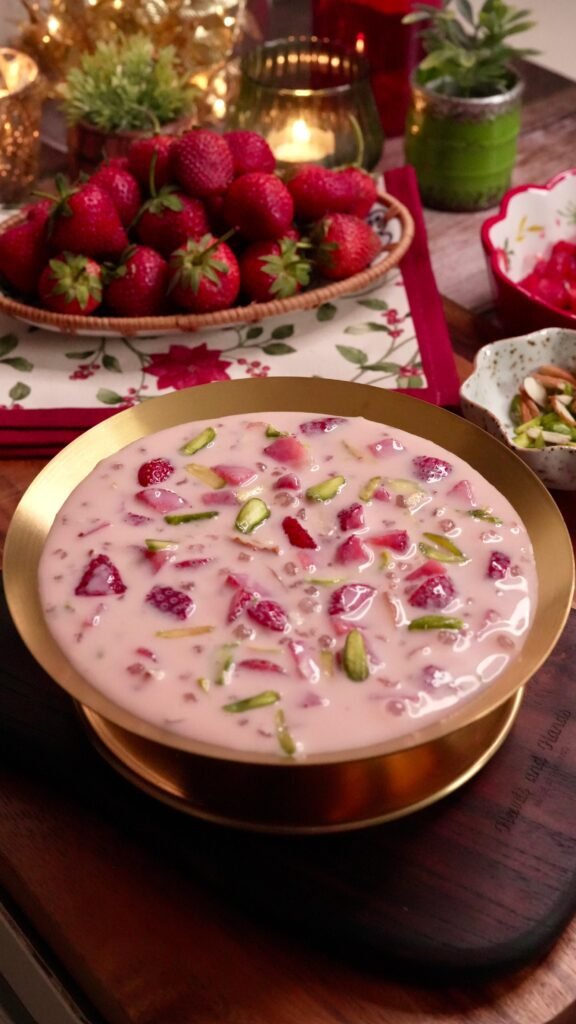 Sabudana Strawberry Custard Recipe | Meghna's Food Magic