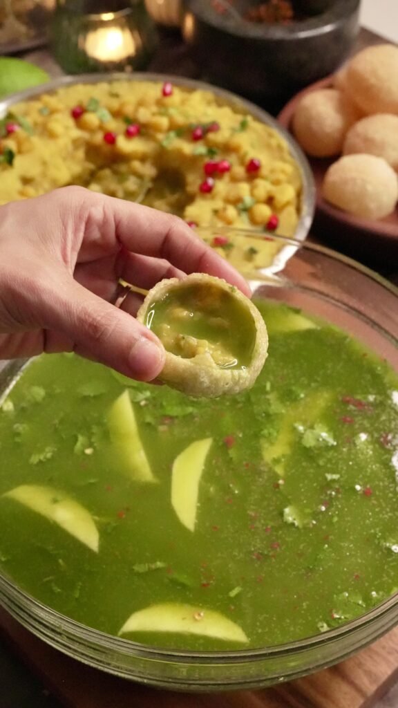Raw Mango Paani Puri With Ragda - Meghna Food Magic