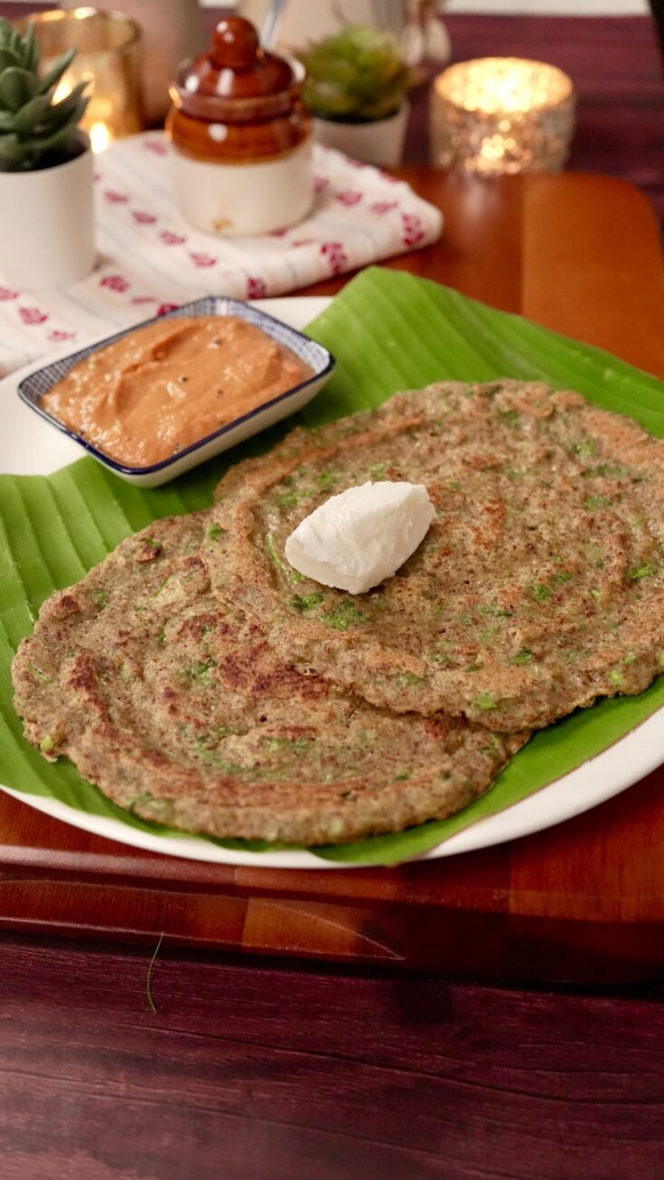 RAGI AND KALA CHANA ADAI