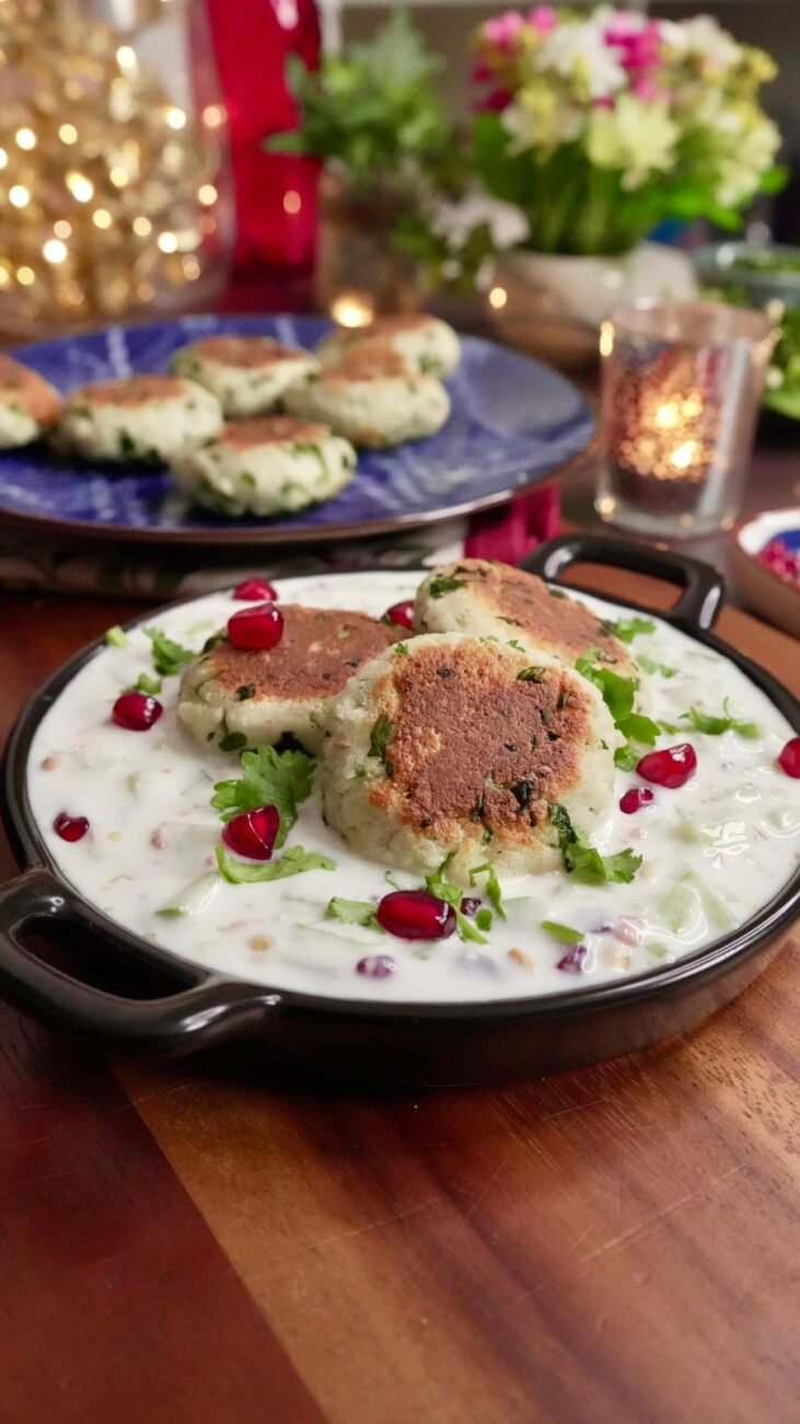 Makhana Paneer Tikki with Cucumber Raita