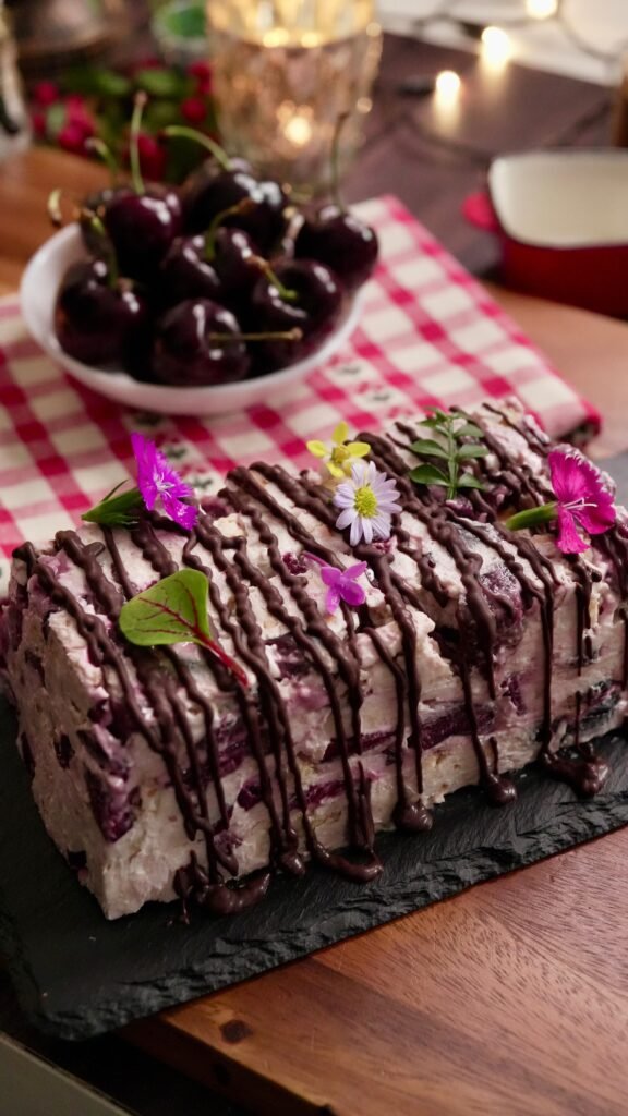 NO EFFORT CHERRY CHEESECAKE BAR - Meghna Food Magic
