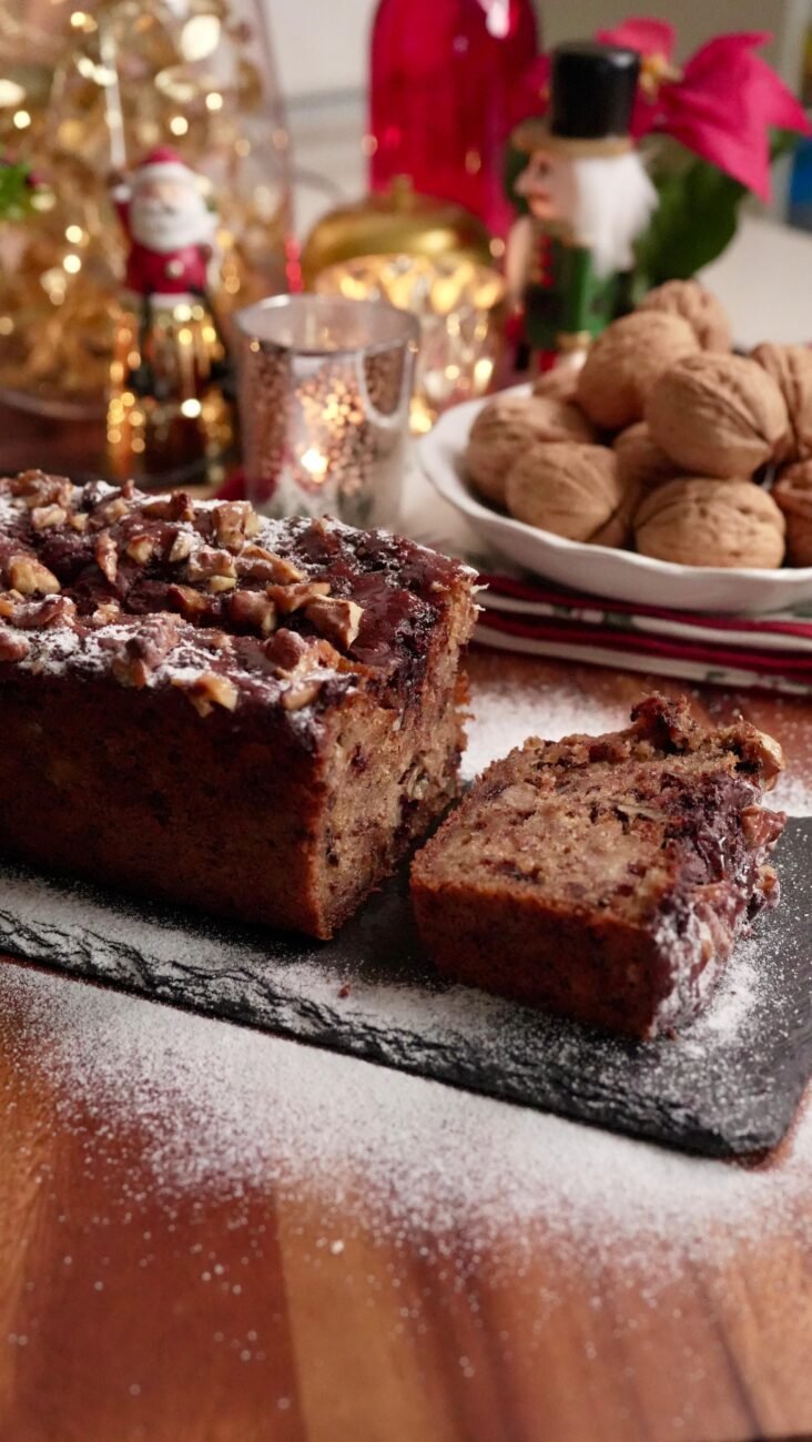 NO MAIDA NO ADDED REFINED SUGAR WALNUT BANANA CAKE