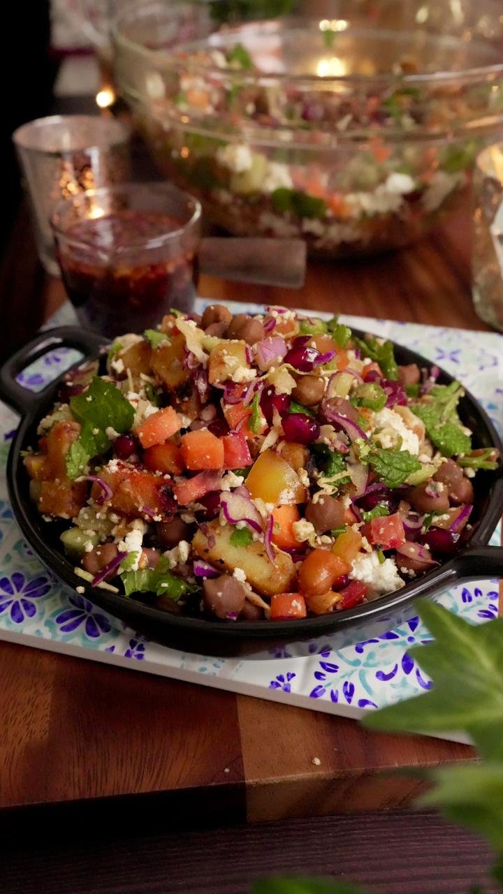 KALA CHANA SWEET POTATO SALAD WITH SWEET & SPICY IMLI DRESSING
