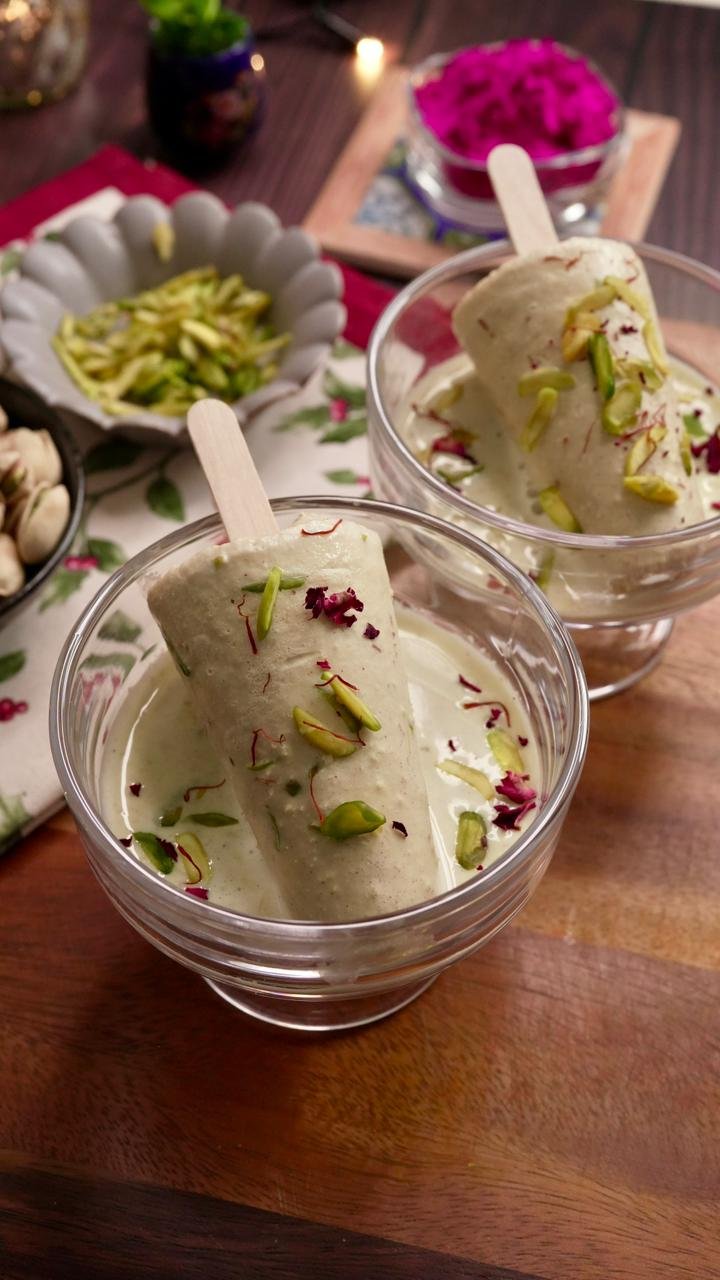 Kesar Pista Kulfi: No Sugar, No Cream, No Milk Powder
