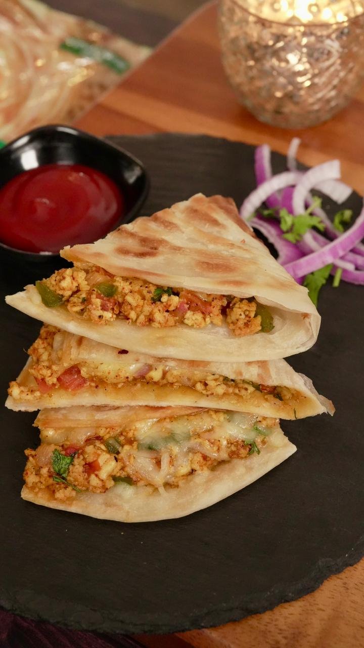 ACHARI PANEER QUESADILLAS