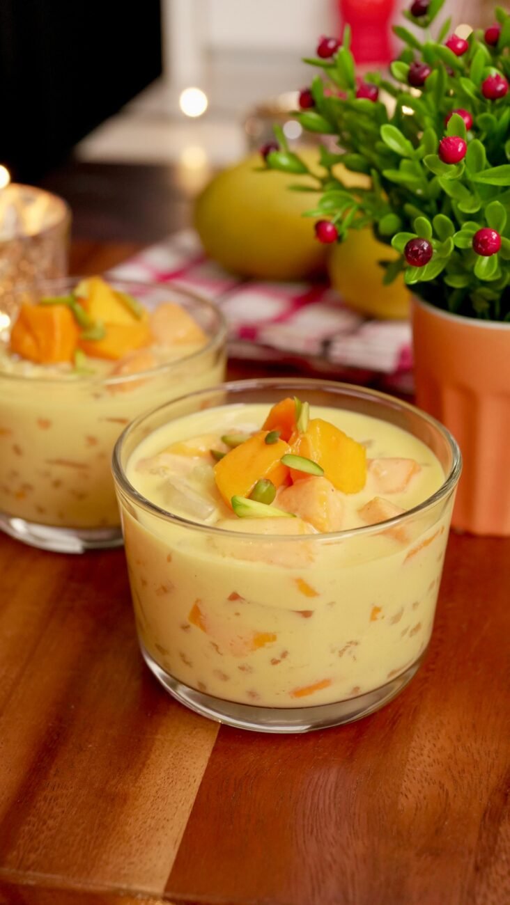 Mango Sago with Tadgola Twist