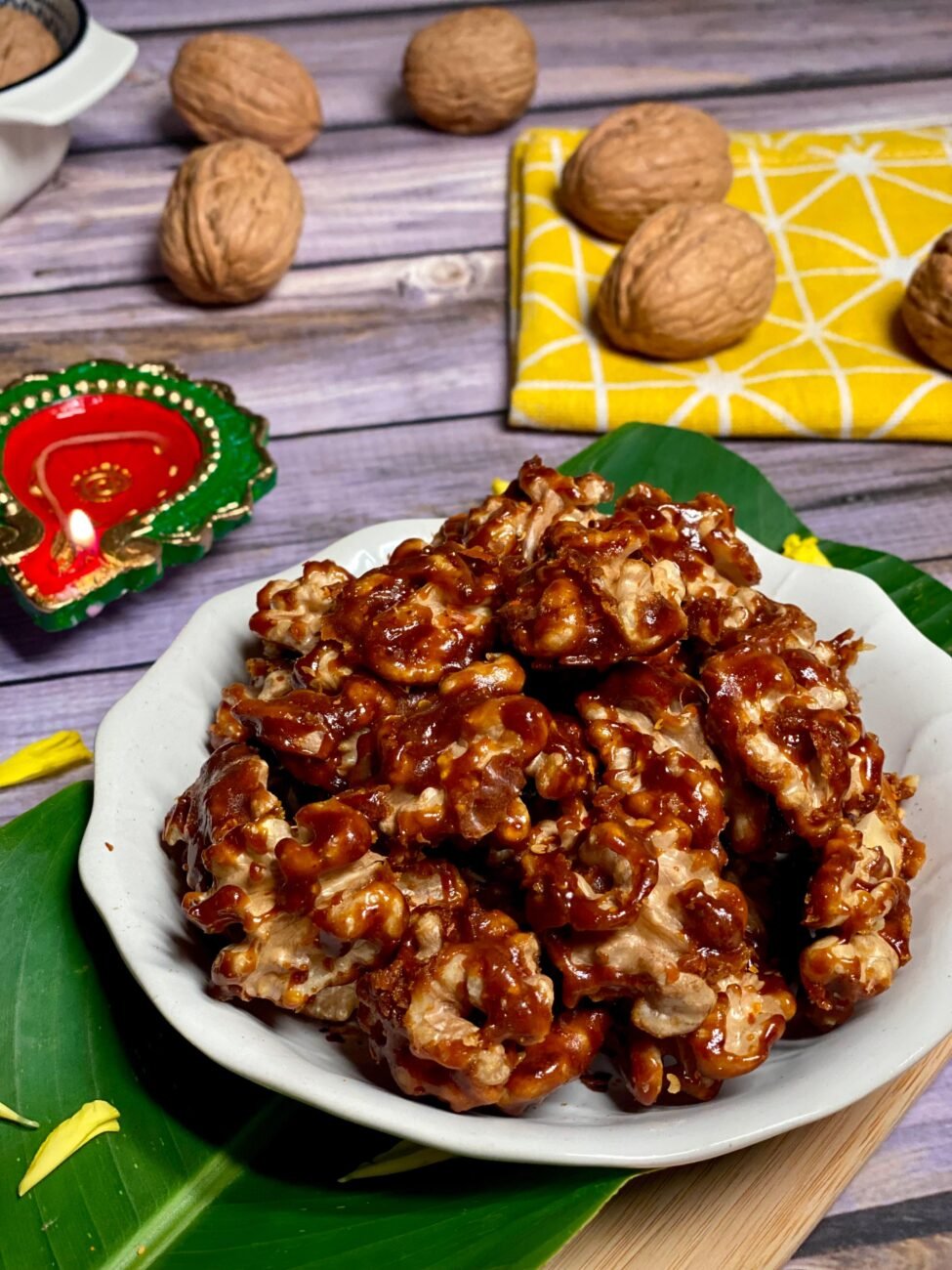 Sweet Spicy Walnut Snack I No Sugar | Diwali Sweets | Indian Sweets | Sweet Recipes | Walnut Recipes