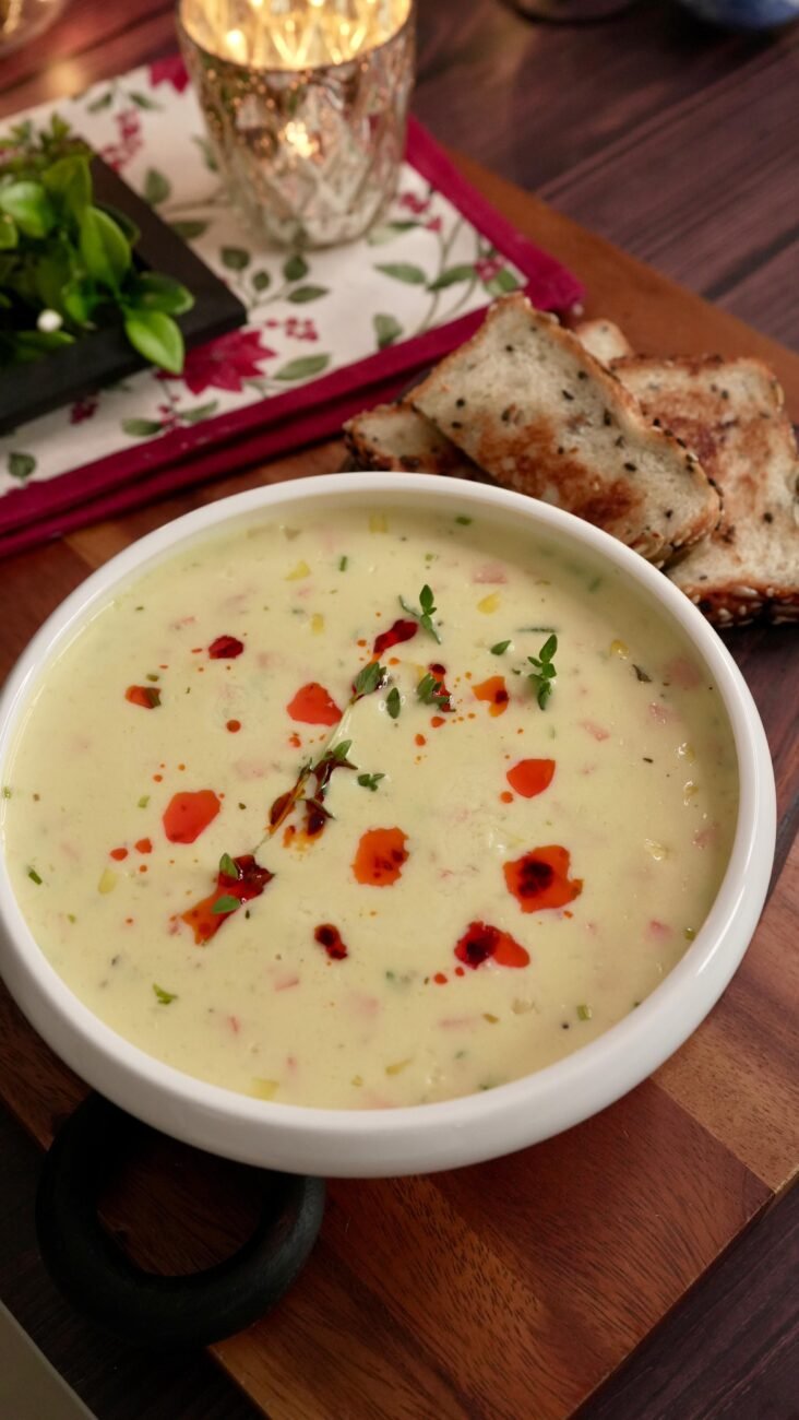 HIGH PROTEIN SWEETCORN PANEER SOUP