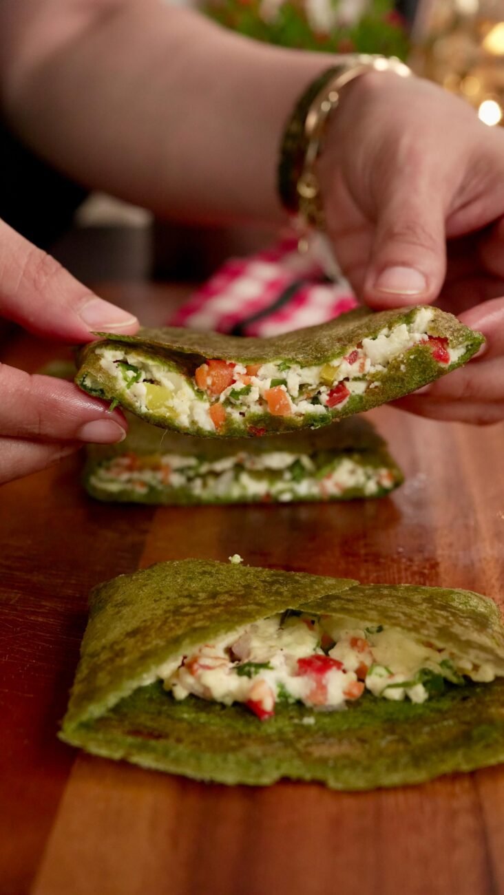 HIGH PROTEIN MOONG PANEER CHILA