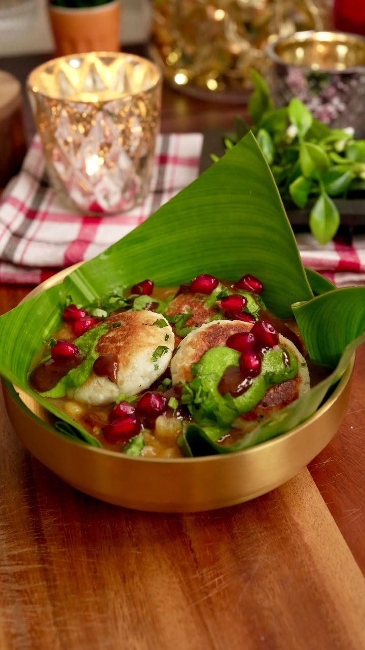 High Protein Makhana Paneer Tikki with Ragda Chat