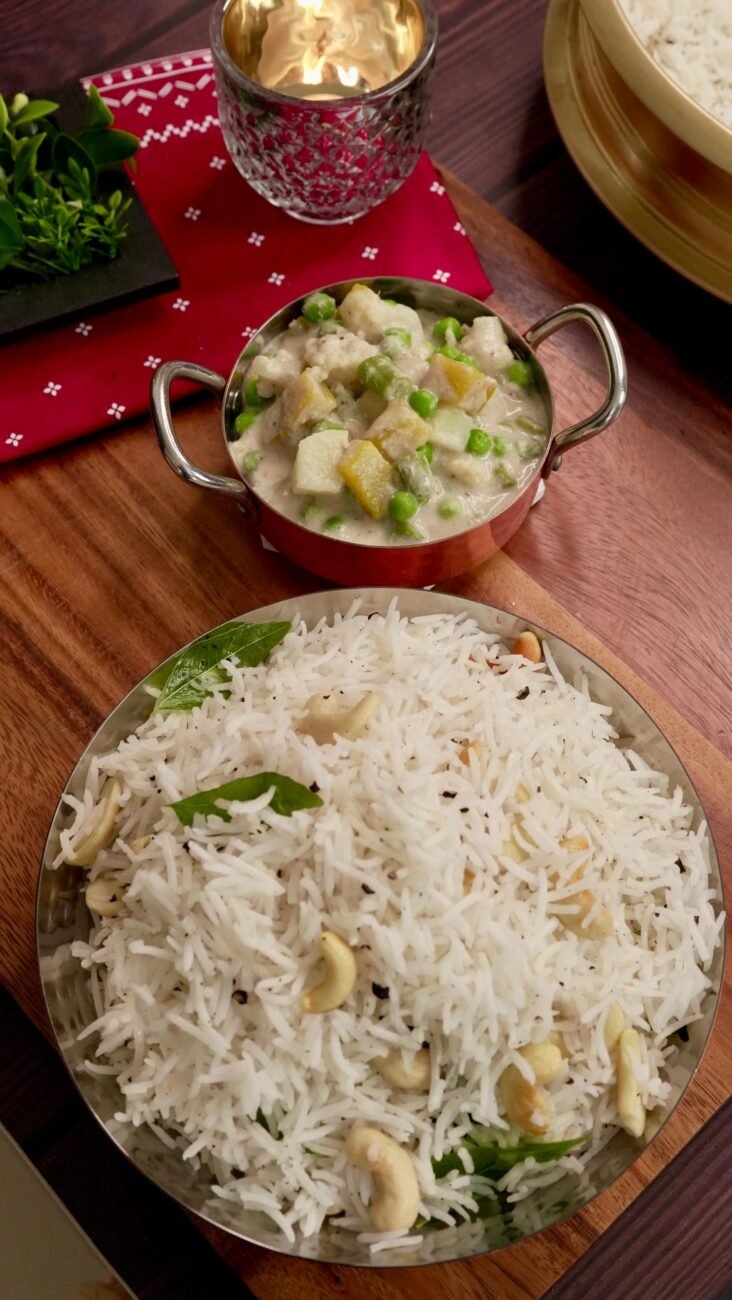 Ghee Roast Black Pepper Rice with Veg Korma