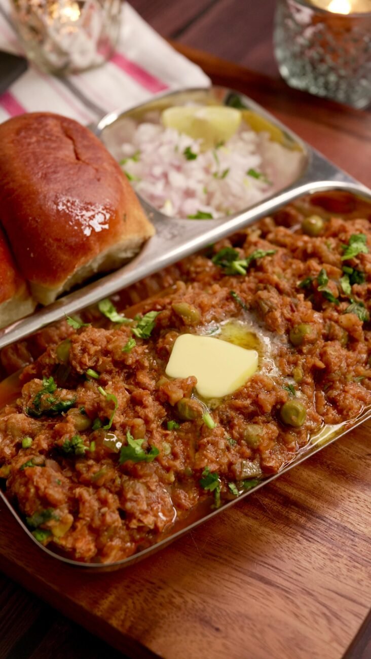 High Protein Soya Pav Bhaji