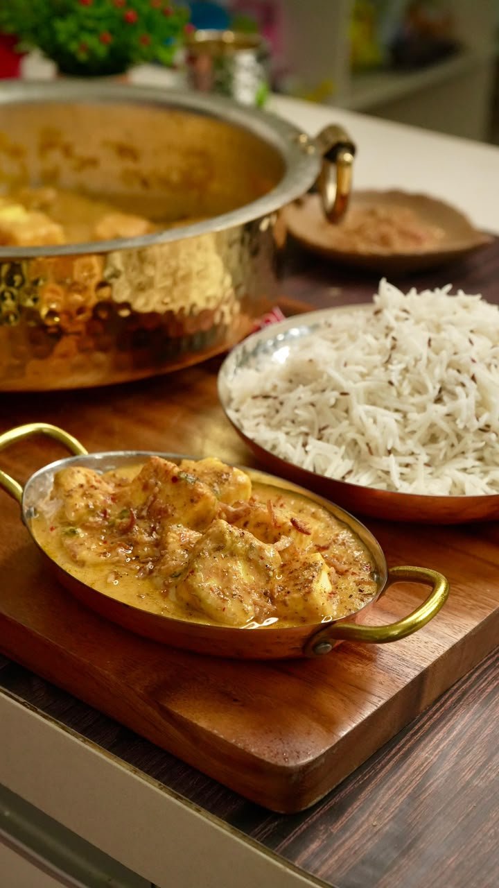 Yakhni Paneer with Jeera Rice